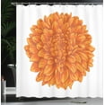 thumbnail image 3 of Ambesonne Orange Shower Curtain, Dahlia Flower Floral, 69"Wx84"L, Orange, 3 of 5