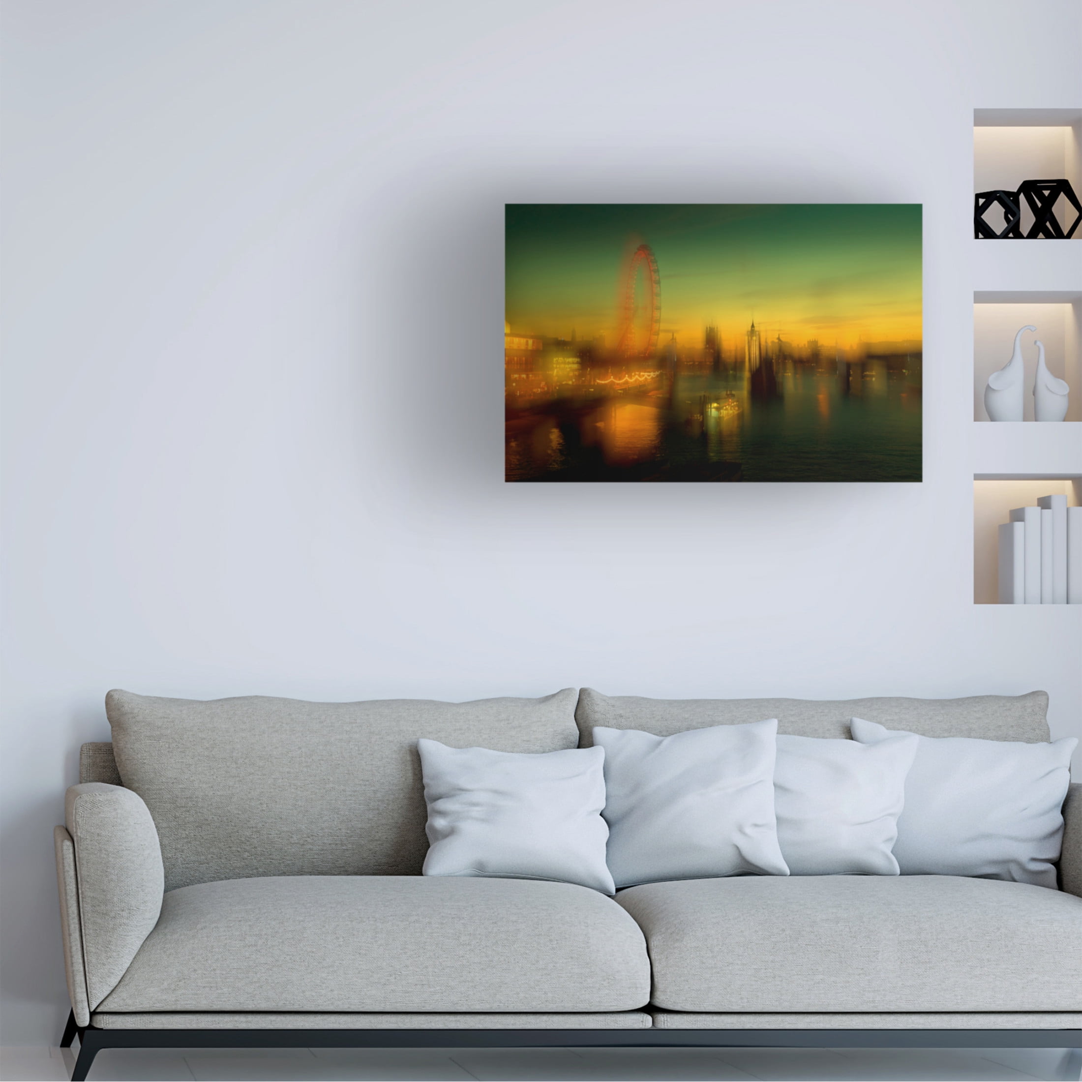 Trademark Fine Art Peter Davidson London At Dusk Canvas Wall Art