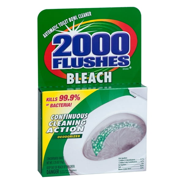 2000 Flushes AntiBacterial Bleach Automatic Toilet Bowl Cleaner, 35 GR