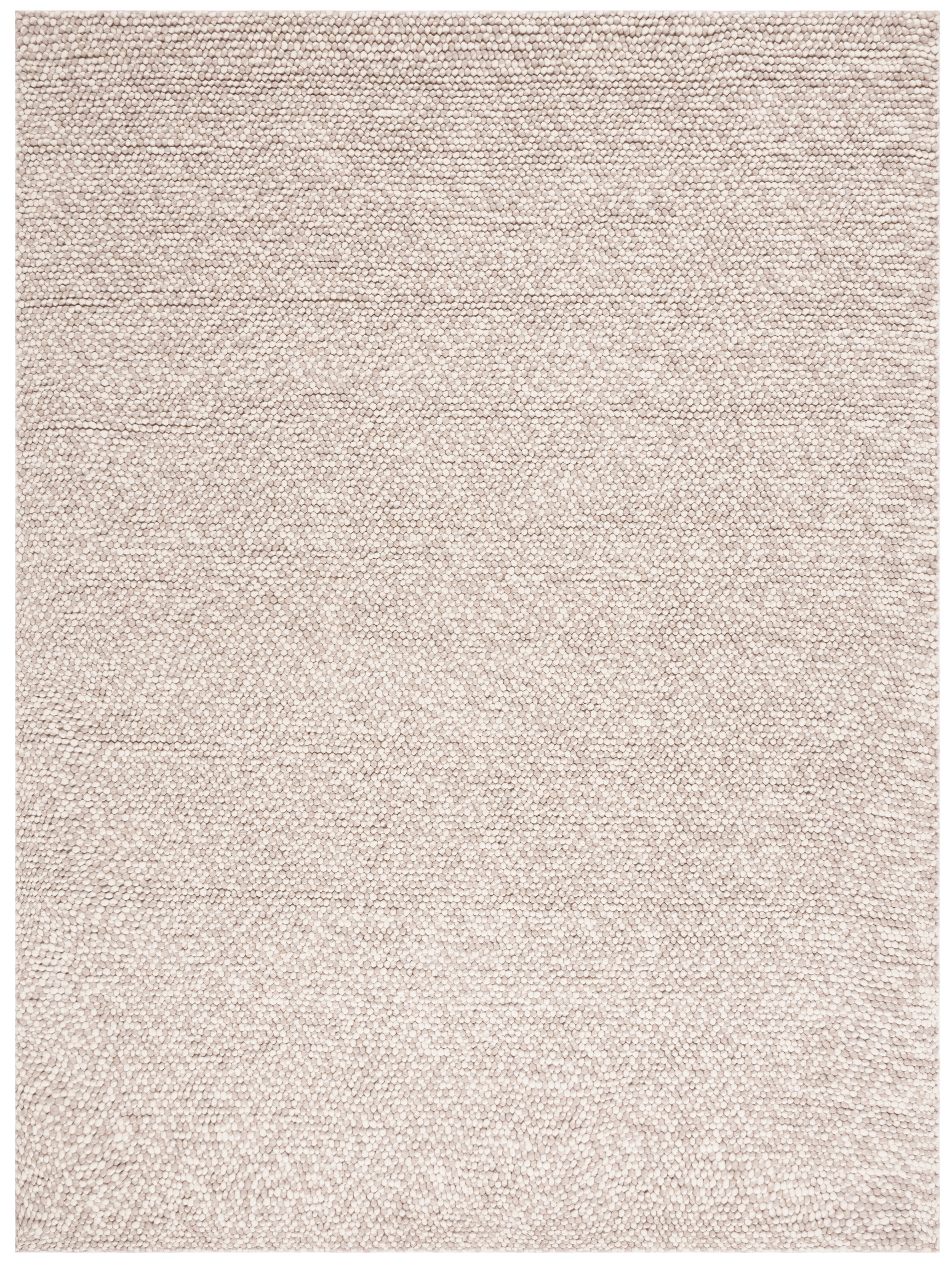 SAFAVIEH Natura Feride Solid Braided Wool Area Rug, Beige, 9' x 12' - Large - Scandinavian Design, Beige, Handmade Wool Blend, Ideal for Living Room, Bedroom, Dining Space