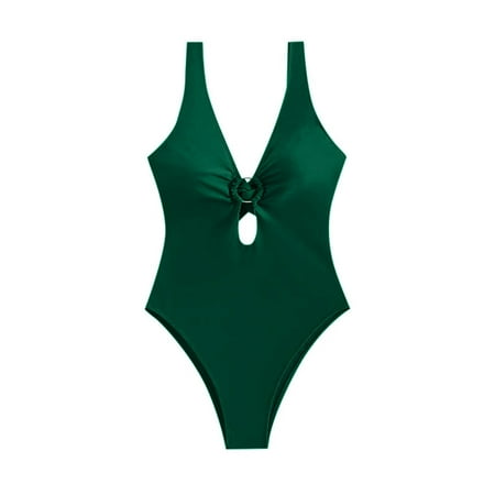 RUTAYY Swimwear Women Bikini Swimsuit Sexy Solid Color Hollowed Out Hawaii Diving Swimsuit Boho Swim Wear