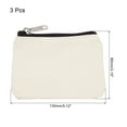 thumbnail image 2 of Uxcell Coin Purse Pouch Change Purses Small Organizer Bags 3.15" x 5.12", White 3Pcs, 2 of 5