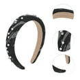 thumbnail image 3 of Unique Bargains 1 Pc Pearl High Cranium Sponge Headbands Black, 3 of 6