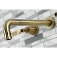 thumbnail image 4 of Kingston Brass KS8023KL Whitaker Two-Handle 3-Hole Wall Mount Roman Tub Faucet in Antique Brass, 4 of 7