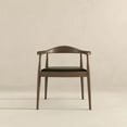 thumbnail image 5 of Eva Mid-Century Modern Pu Leather Upholstered Dining Chair in Black, 5 of 5