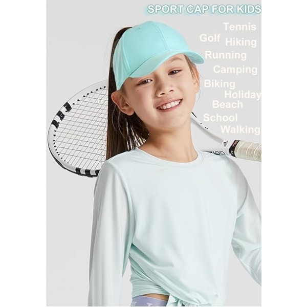 Casquette Baseball Et Bracelets Pour Filles – Motif Papillon, Queue De Cheval, Large Bord, Rose Et Violet Clair