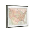 thumbnail image 4 of Stupell Industries Traditional USA Map Travel & Places Painting Gray Floater Framed Art Print Wall Art, 31 x 25, 4 of 10