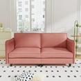 thumbnail image 2 of Modern Sofa Couch,74.27'' Loveseat Sofa Mid Century Comfy Couch, 2-Seater Love Seats for Small Spaces, Apartment,Red, 2 of 7