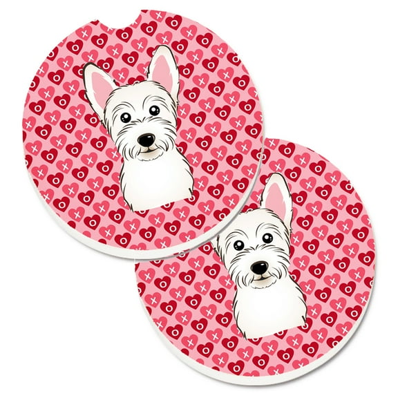Westie Set of 2 Cup Holder Car Coasters