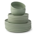 thumbnail image 3 of JoyJolt Mesa 18pc Stoneware Dinnerware Set - Desert Sage Green, 3 of 8