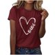 thumbnail image 1 of Fiudx Liquidación de Ofertas Flash Camiseta de Manga Corta con Cuello Redondo y Estampado Retro para Mujer, 1 of 4