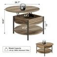 thumbnail image 5 of GUNAITO Round Lift Top Small Coffee Table with Storage Modern Farmhouse Center Table with Shelf Small Circle Table for Living Room,Light brown, 5 of 5