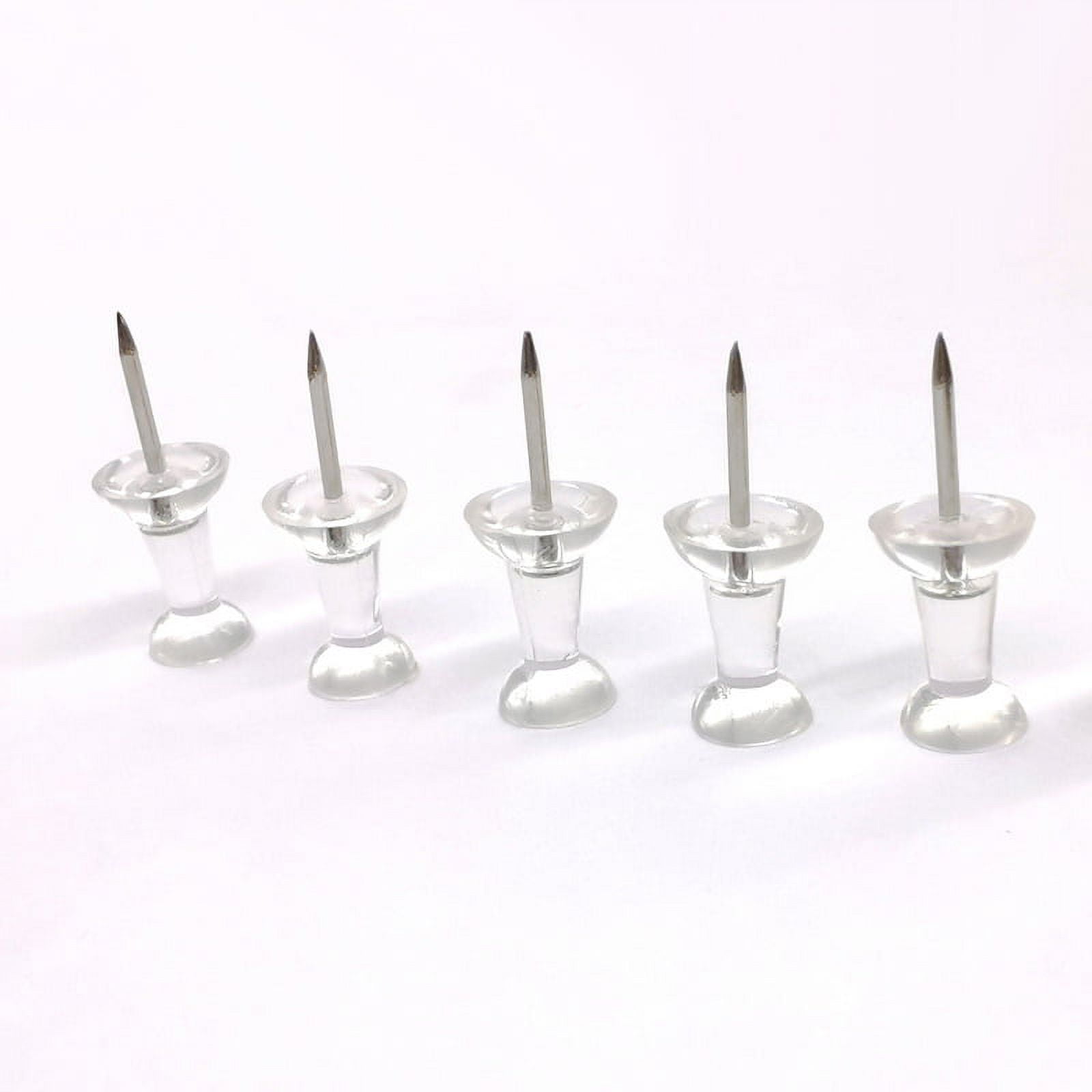Pen+Gear 3/8" Clear Plastic Push Pins, 10 Packs, 100 Push Pins per Pack, 1000 Push Pins Total