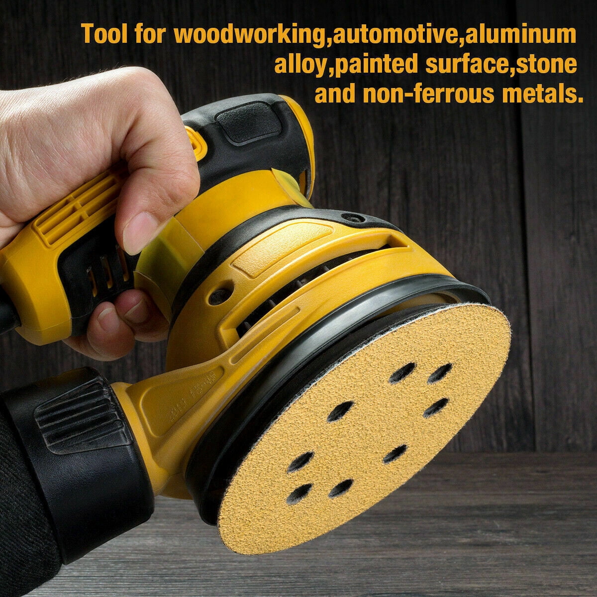 SATC 105 pack 5 inch 8-Hole Sanding Discs 60-400 Grit Hook and Loop Orbital Sander Sandpaper Pads