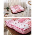 thumbnail image 3 of Boho Quilted Cotton Chair Cushion 16"x16"×2'' with Non-Slip Ties & Gripper Back - Machine Washable PP Filled Seat Pad for Dining, Kitchen, Office Chairs - Stylish Patchwork Design (Pattern A), 3 of 6