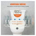 thumbnail image 4 of Raised Toilet Seat 5 Inch, 350lbs Capacity, Adjustable Width 19.1-21.7", Round/Elongated, with Padded Armrests for Elderly, Handicap, Pregnant, 4 of 7