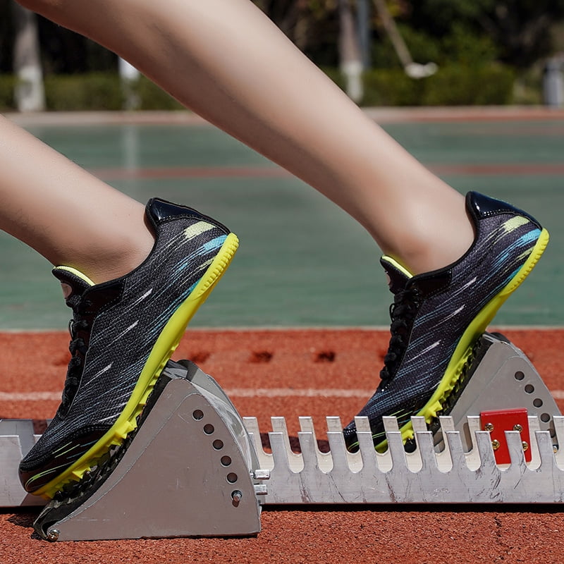 Track Spike Shoe for Men Professional Field and Track Shoes Breathable Running High Jump Racing Shoes
