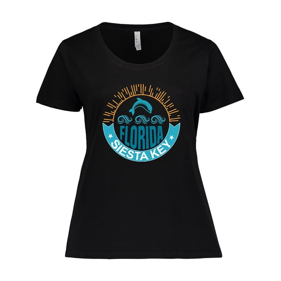 Inktastic Siesta Key Florida Beach Vacation Women's Plus Size T-Shirt