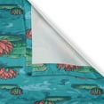 thumbnail image 4 of Ambesonne Botanical Window Valance, Lotus Flowers on the Lake, 54" X 18", Sea Blue Coral Green, 4 of 5