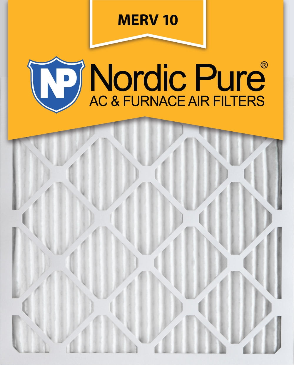 Nordic Pure 12x25x1 MERV 13 Tru Mini Pleat AC Furnace Air Filters 1 Pack 
