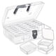 thumbnail image 1 of Caja organizadora de cuentas con asa, 24 cajas de plástico rectangulares para almacenamiento, mini cajas transparentes para almacenar cuentas, 1 of 7
