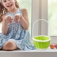 thumbnail image 2 of Eguiwyn Easter Mini Woven Handbasket,Tiny Decorative Picnic Baskets with Handle, Easter Miniature Basket Set for Home Office Decor Wedding Birthday Party Favors, Easter Plastic Woven Basket in Green, 2 of 6