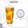 thumbnail image 4 of Salouo 3D Sunflowers Print 20oz Tumbler with Lid,Stainless Steel Vacuum Insulated Tumbler Durable Insulated Coffee Mug Thermal Cup with Splash Proof Sliding Lid-Without Straw, 4 of 8