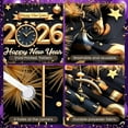 thumbnail image 4 of Gold Theme New Year Banner Golden Star 2026 Banner Glittery Design Decorative Ornament Happy New Year Banner for New Year Party New Year's Eve Celebration Holiday Decoration, 4 of 9