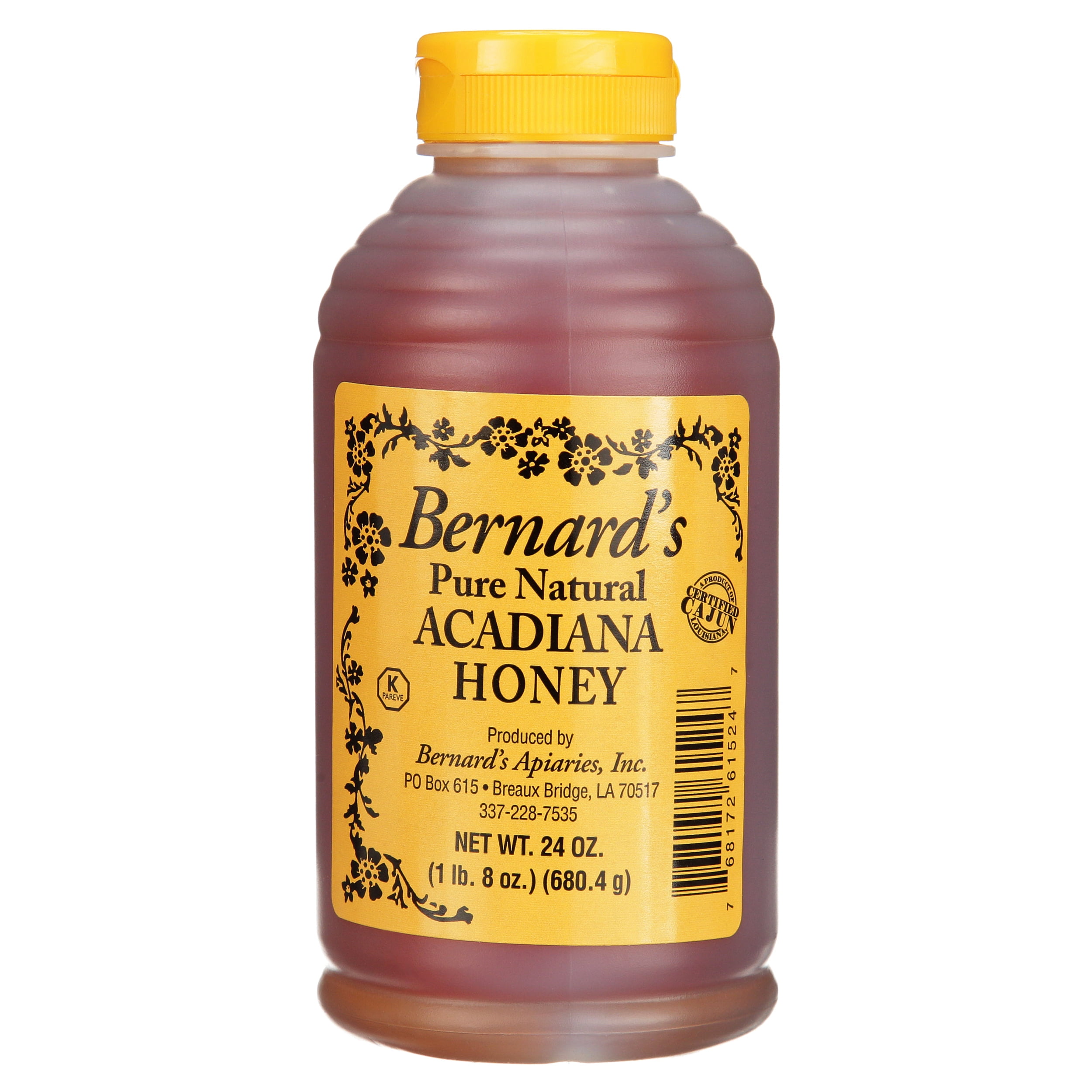 (3 pack) Bernards Pure Natural Acadiana Honey, 24 oz