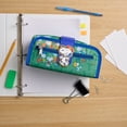 thumbnail image 2 of Peanuts Utility Pencil Pouch with Snap and Zipper Closures, Green and Blue, 2 of 4