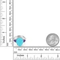 thumbnail image 3 of Gem Stone King 6.80 Ct Pear Shape Green Turquoise Purple Amethyst 925 Sterling Silver Ring (Size 7), 3 of 5