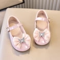 thumbnail image 4 of Dakaela 6M-11Y Toddler Girl Mary Jane Dress Shoes Comfortable Bow Ballet Flats School Uniform Wedding Party Princess Leather Shoes Pink, 4 of 8