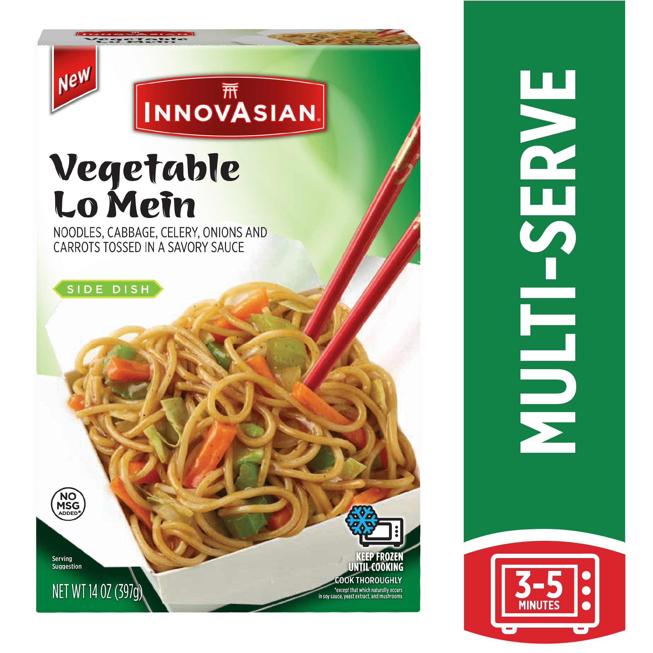 InnovAsian Vegetable Lo Mein, 14 oz (Frozen)