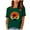 Green, variant on IROINNID Fashion Woman Basic Print Round-Neck Comfy Short Sleeve T-Shirt Loose Blouse Tops On Sale
