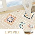 thumbnail image 2 of 6'x9' Area Rugs for Living Room, Machine Washable Non-Slip Carpet, Soft Faux Wool Low Pile Moroccan Farmhouse Western Rug, Beige, 2 of 5