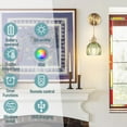 thumbnail image 6 of Battery Operated Wall Sconce, Indoor not Hardwired Wall Sconces Deep Green Glass Lampshade with RGB Dimmable, Wall Sconces Set of Two with Remote, Vintage Wall Lamp, for Bedroom Living Room, 6 of 16