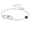 Sapphire, variant on Infinity Rose Birthstone Bracelet for Women, White Gold Plated Heart Birthstone Charm Bracelet, Birthstone Jewelry Gift for Mom Wife Girlfriend