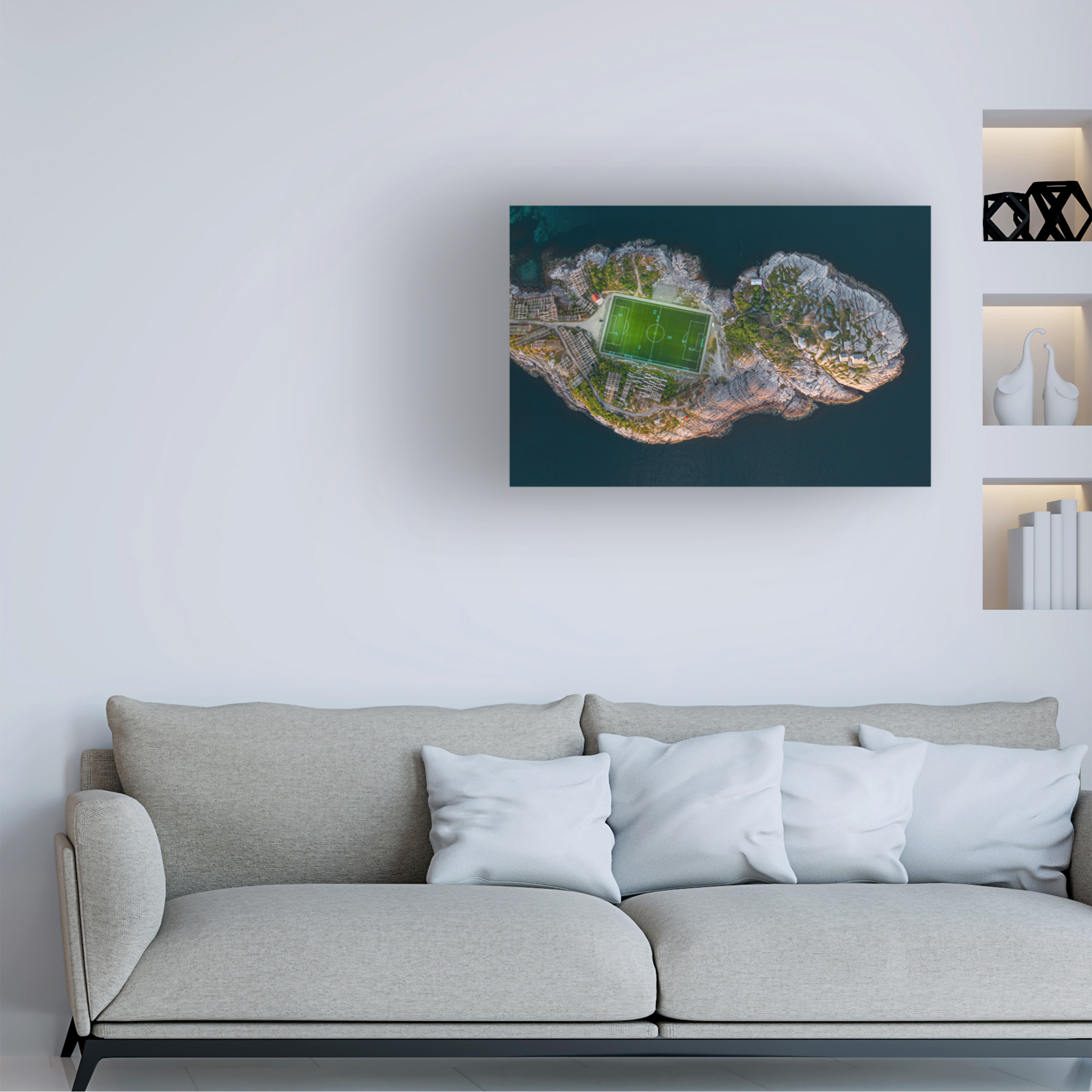 Simoon 'Football Field On The Edge Of The World' Canvas Art