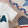 thumbnail image 5 of alcepopk 4th Of July Toddler Baby Boy Outfit American Flag T Shirt Top Shorts 2Pcs Set Kids Boys Summer Patriotic Clothes(White,12-18 Months), 5 of 8