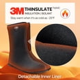 thumbnail image 4 of Botas de nieve FREE SOLDIER con aislamiento impermeable para hombre, color negro, 4 of 9