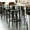 Walnut Wood Back/Green Vinyl Seat, variant on Flash Furniture Wright Transitional Vinyl and Steel Boomerang Back Commercial Barstool Black