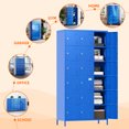thumbnail image 7 of Aobabo 18 Doors Metal Storage Locker for Employees, Storage Locker for School Office Gym Bedroom, Industrial Steel Storage Locker, Blue, Assembly Required, 7 of 7