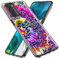 thumbnail image 2 of MUNDAZE Motorola Moto G Pure G Power 2022 Shockproof Clear Hybrid Protective Phone Case Vibrant Pink Purple Tie Dye Summer Leopard Swirl Rainbow Cover, 2 of 5