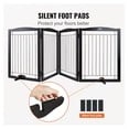 thumbnail image 5 of XYX Freestanding Pet Gate, Wooden 32" H x 96" W, 4 Panel Foldable Gate for Wide & Narrow Passageways, Expandable Dog Barrier with Silent Foot Support, Brown, 5 of 9