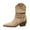 Khaki, variant on Slouchy Riding Boots for Women Suede Split Toe Trendy Strappy Chunky Heel Pull on Short Winter Booties Casual Western Mid Calf Boots