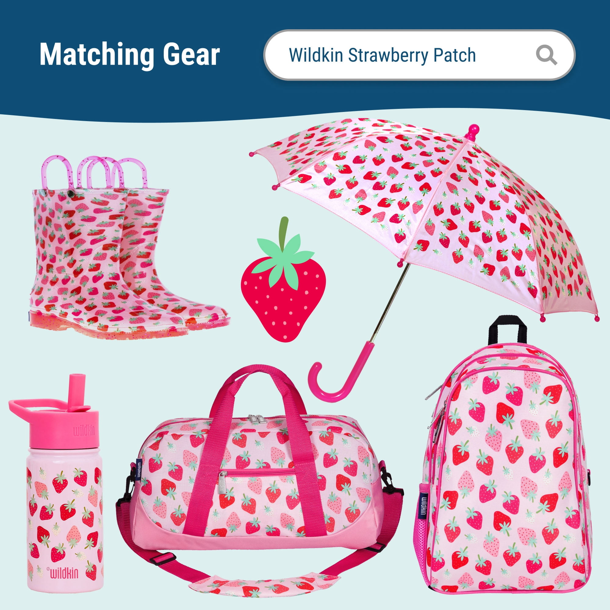 Wildkin Kids 100% Cotton Beach Towel for Boys and Girls (Strawberry Patch)