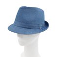thumbnail image 2 of Premium Jeans Fabric Solid Color Fedora Hat, 2 of 4