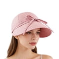 thumbnail image 3 of Bow Baseball Cap for Women Adjustable Bow Wide Brimmed Solid Color Quick Drying Outdoor Fisherman's Cap Fashionable Duckbill Hat Breathable Seaside Sun Hat Visors, 3 of 4
