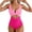Pink, variant on SOMER Women's One Piece Swimsuit Tummy Control Bathing Suits Cutout High Waisted Wrap Tie Back 1 Piece Swimwear