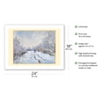thumbnail image 2 of Snow at Argenteuil France - From an Original Color Painting by Claude Monet c.1874 - Bamboo Fine Art 290gsm Paper Print (Unframed) 18x24in, 2 of 4
